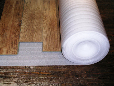 Imperial Studios White Foam Underlay for Any Laminate/Real Wood Flooring 2mm Acoustic/Insulation Underlay Comfort Flooring Underlay (Roll Dimension: 15㎡)