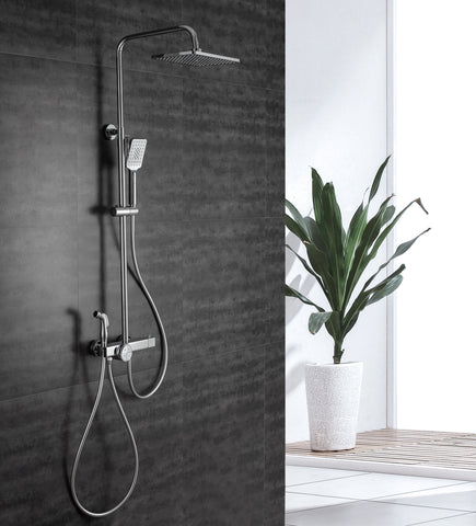 Imperial Living Shower System with Thermostatic Shower Mixer , Shower Mixer Set 13'' Rainfall Shower Head Smart Control Chrome Shower Column System