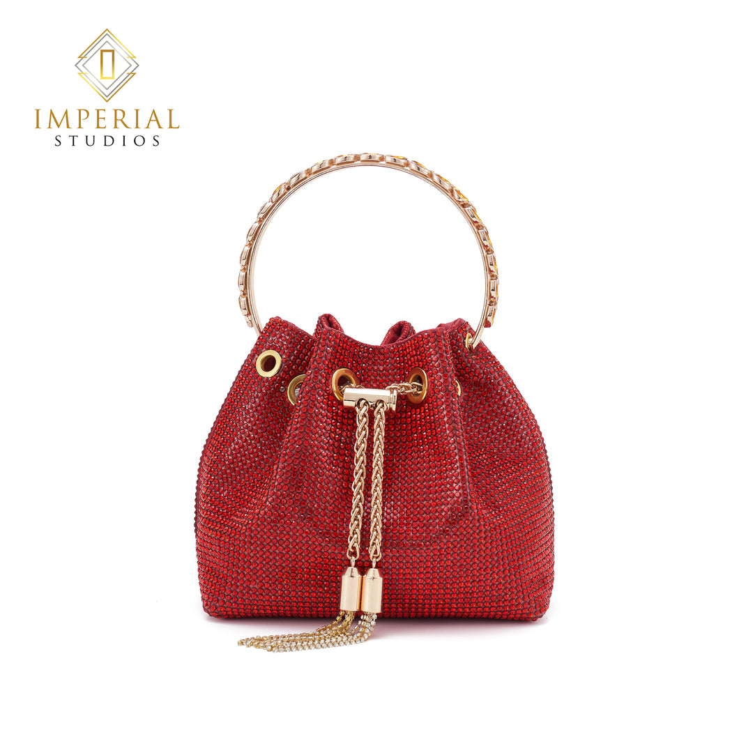 Rhinestone Bucket Bag For Women, Clutch Purse For Ladies Rhinestone Evening Party Shoulder Bag Sparkly Crystal Bucket Bag, Purse Wedding Handbag Shoulder and Cross body Bag