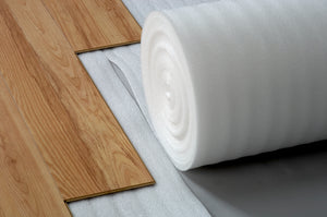 Imperial Studios White Foam Underlay for Any Laminate/Real Wood Flooring 2mm Acoustic/Insulation Underlay Comfort Flooring Underlay (Roll Dimension: 15㎡)