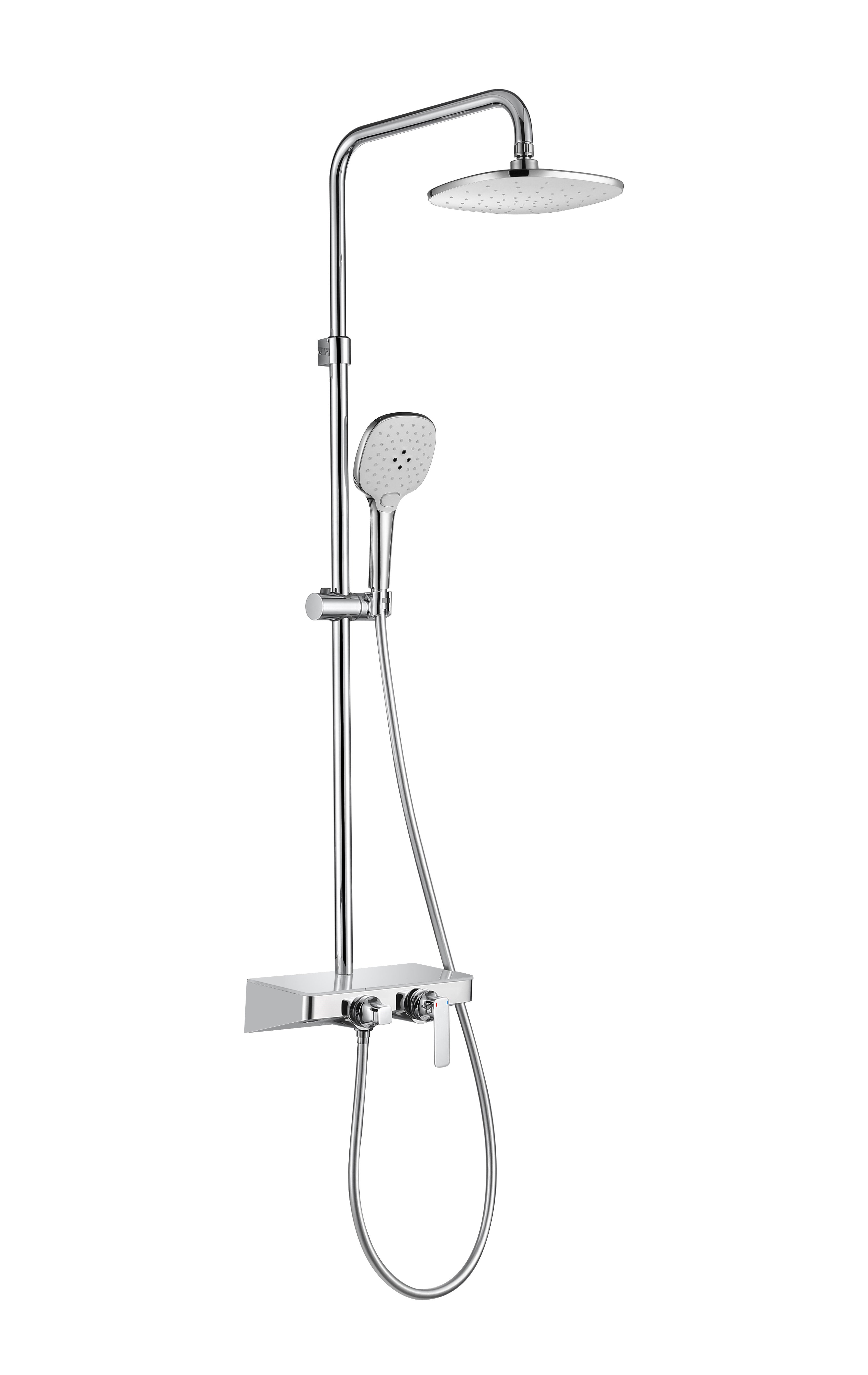 Imperial Living Shower System with Thermostatic Shower Mixer, Shower Mixer Set 9'' Rainfall Shower Head Smart Control Chrome Shower Column System