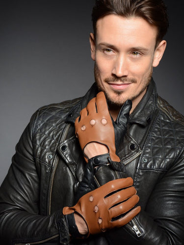 LUCA MENS SOFT LAMBS NAPPA DRIVING LEATHER GLOVES