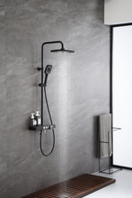 Imperial Living Shower System with Thermostatic Shower Mixer Black, Shower Mixer Set 12'' Rainfall Shower Head Smart Control Shower Column System
