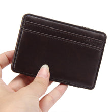 Luxury Mini Neutral Magic Bifold Leather Wallet Card Holder Wallet Purse